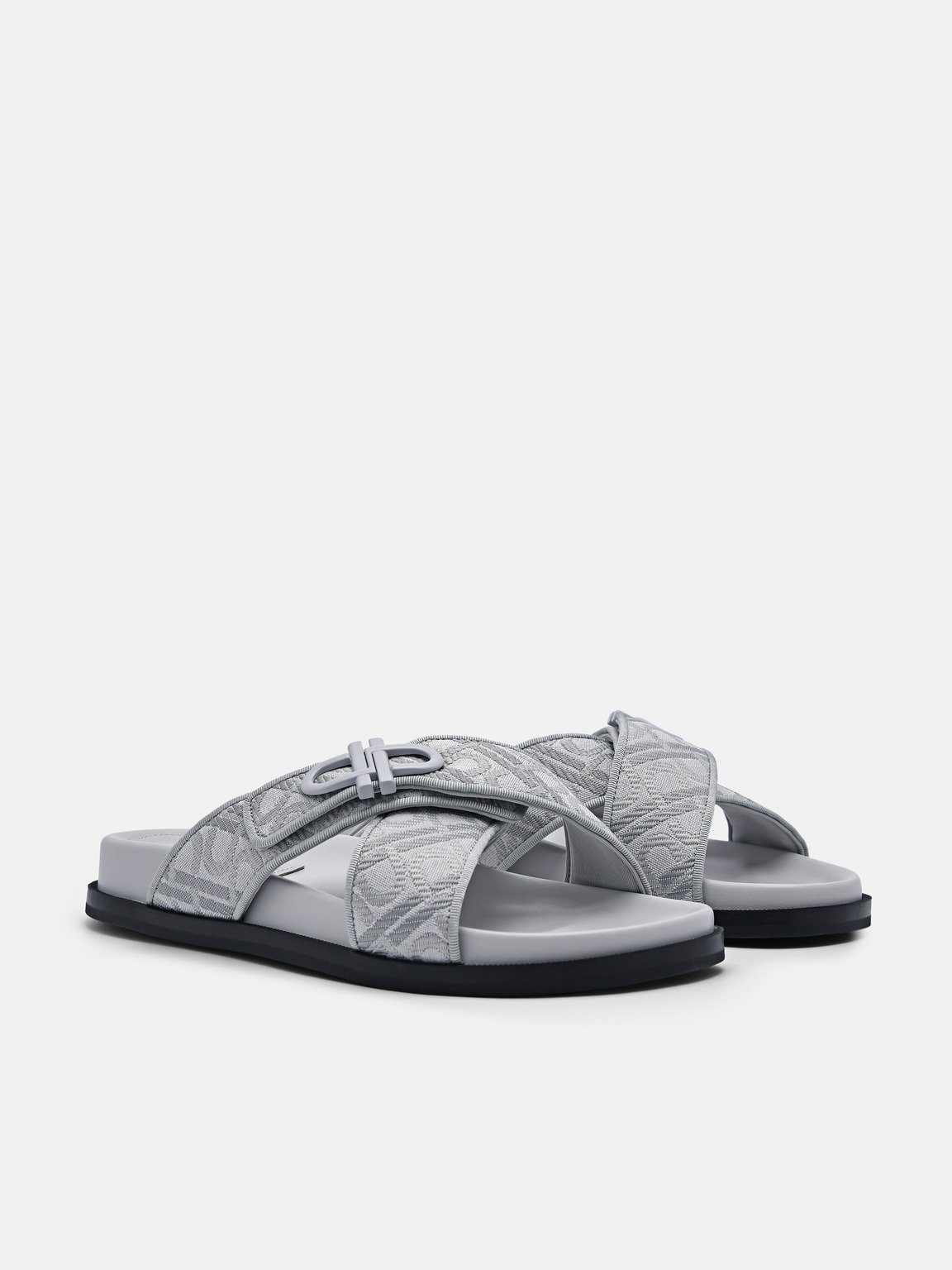 PEDRO標誌交叉凉鞋, 灰色