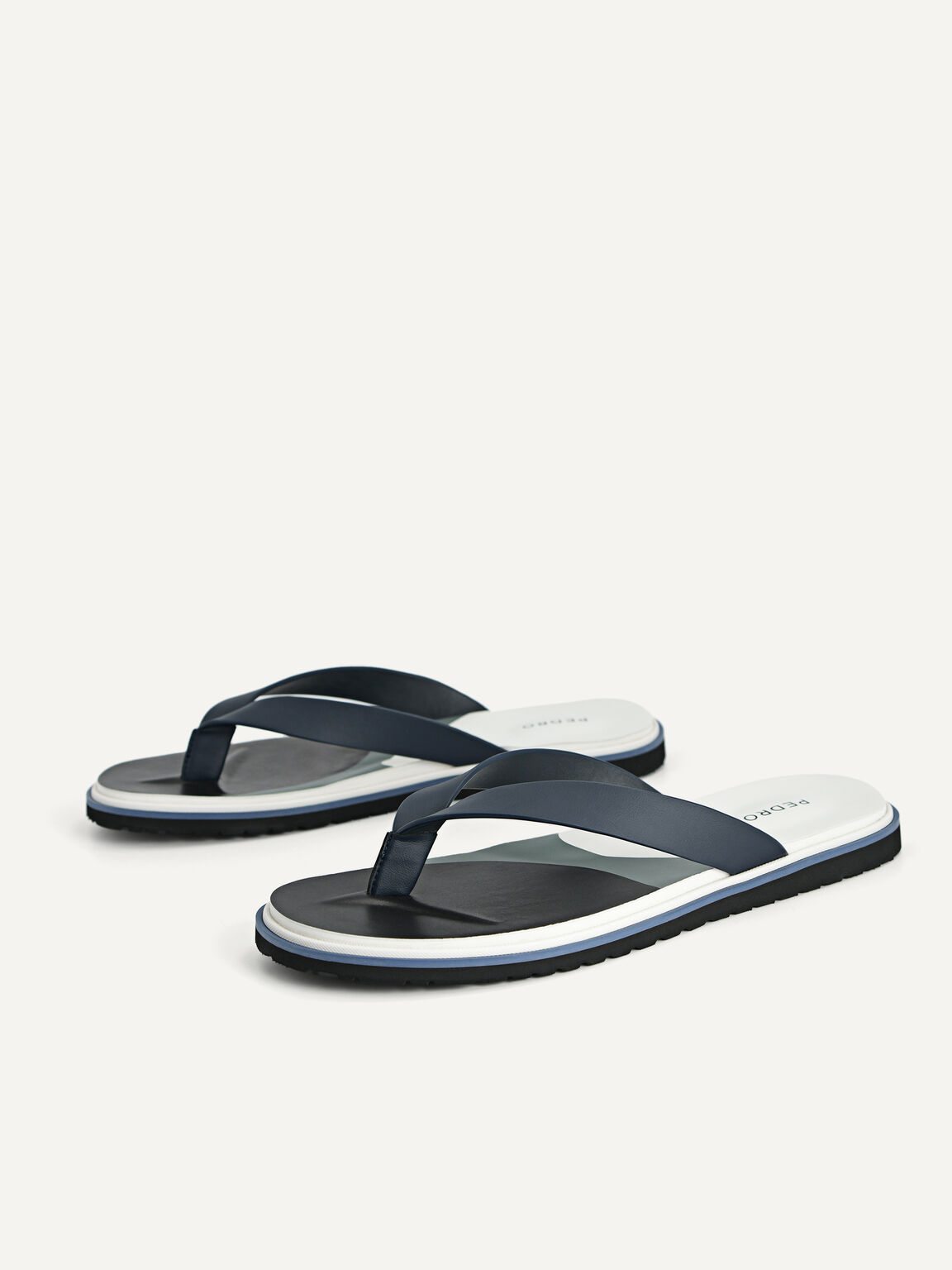 Multicoloured Thong Sandals, Navy, hi-res