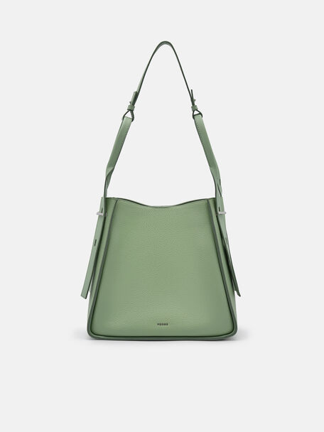 Demi Leather Hobo Bag, Green
