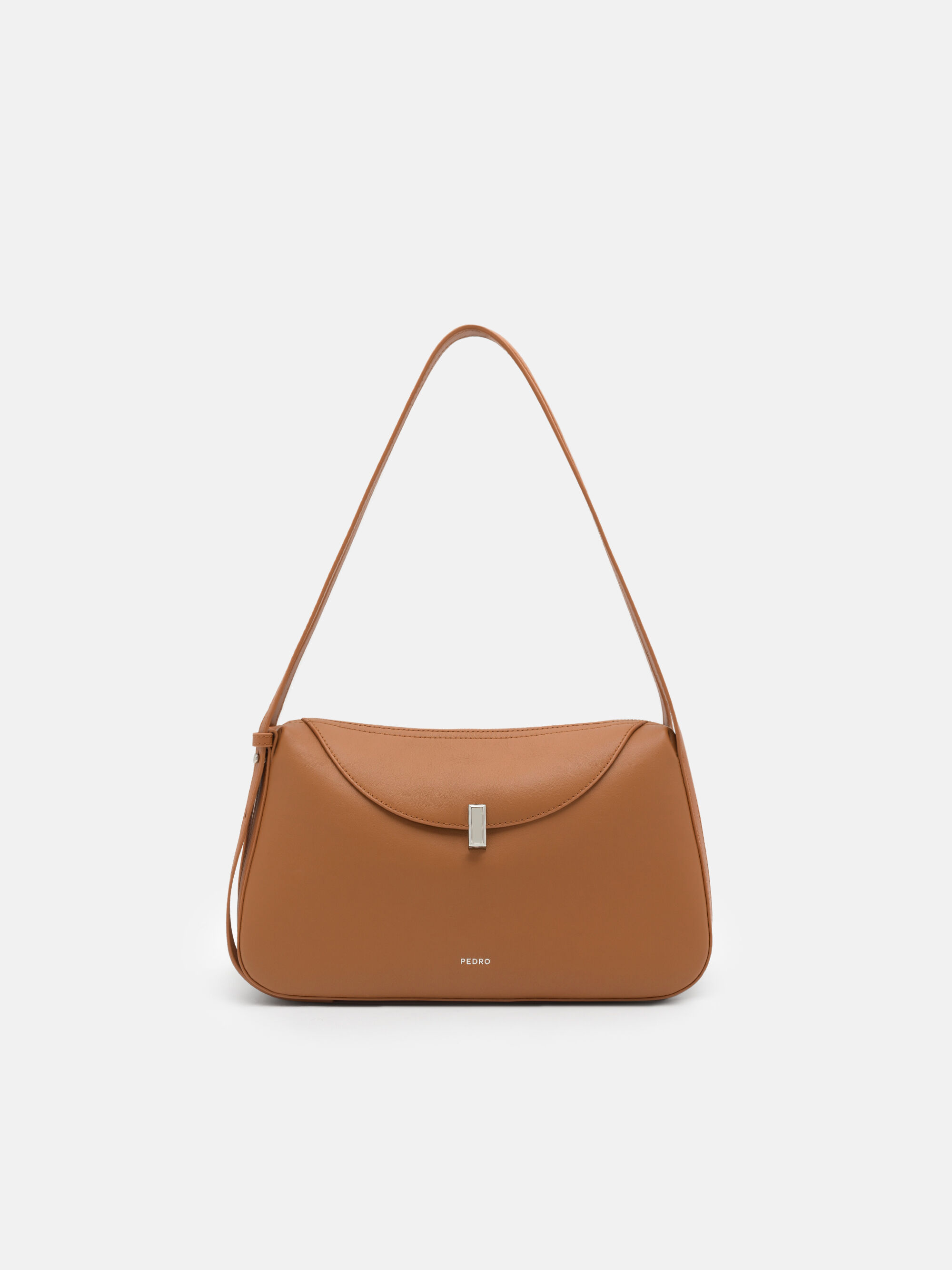 Cognac Leather Shoulder Bag - PEDRO TW