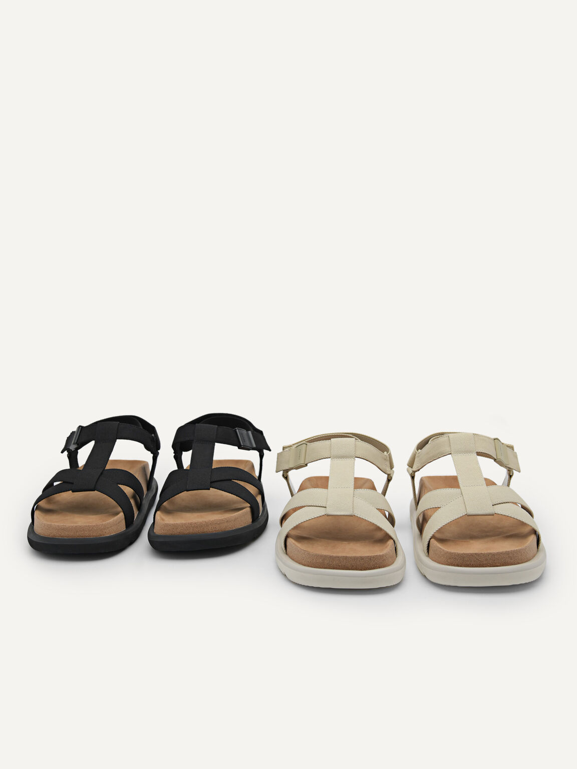rePEDRO Canvas Band Sandals, Beige