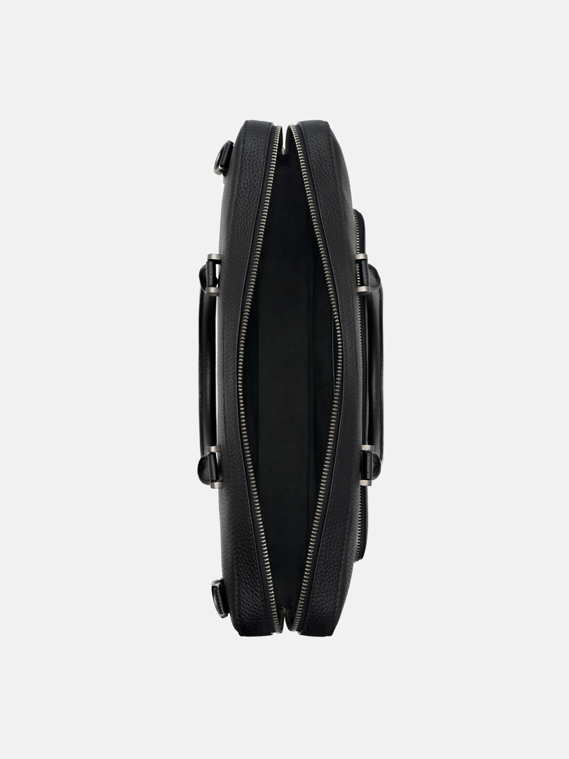 Fingerprint Lock Briefcase, Black Tumble