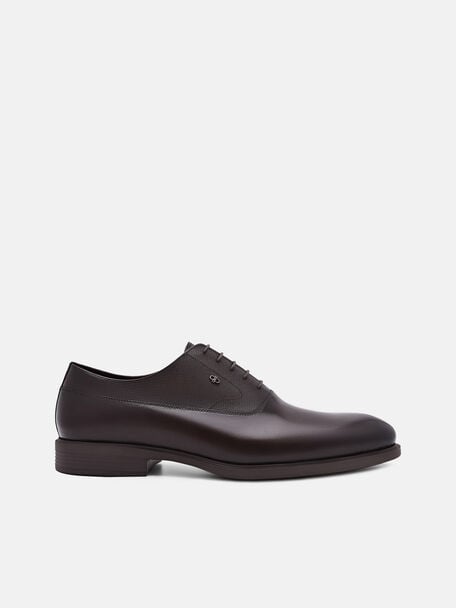 Altitude Burnished Leather Oxford Shoes, Brown Burnish