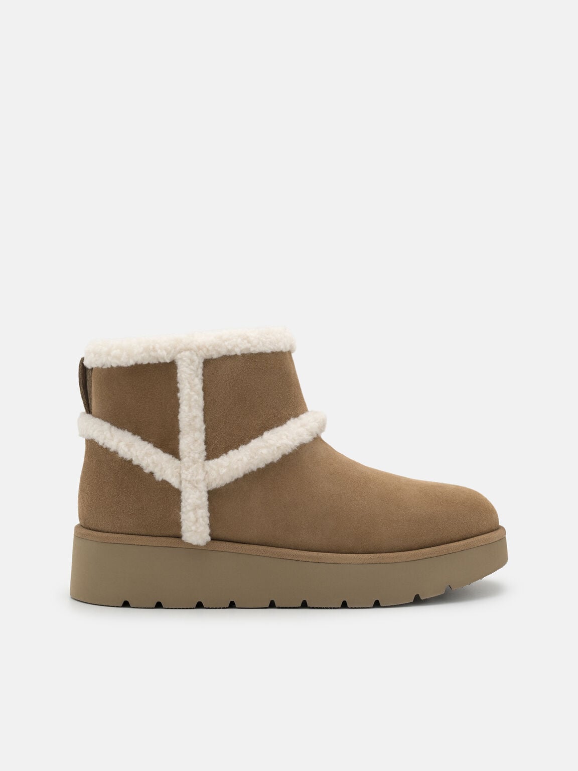 Feliz Suede Boots, Beige