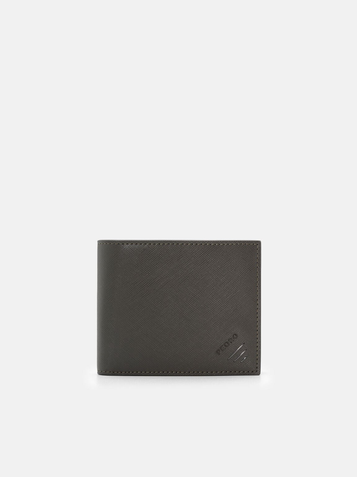 Leather Bi-Fold Flip Wallet, Olive