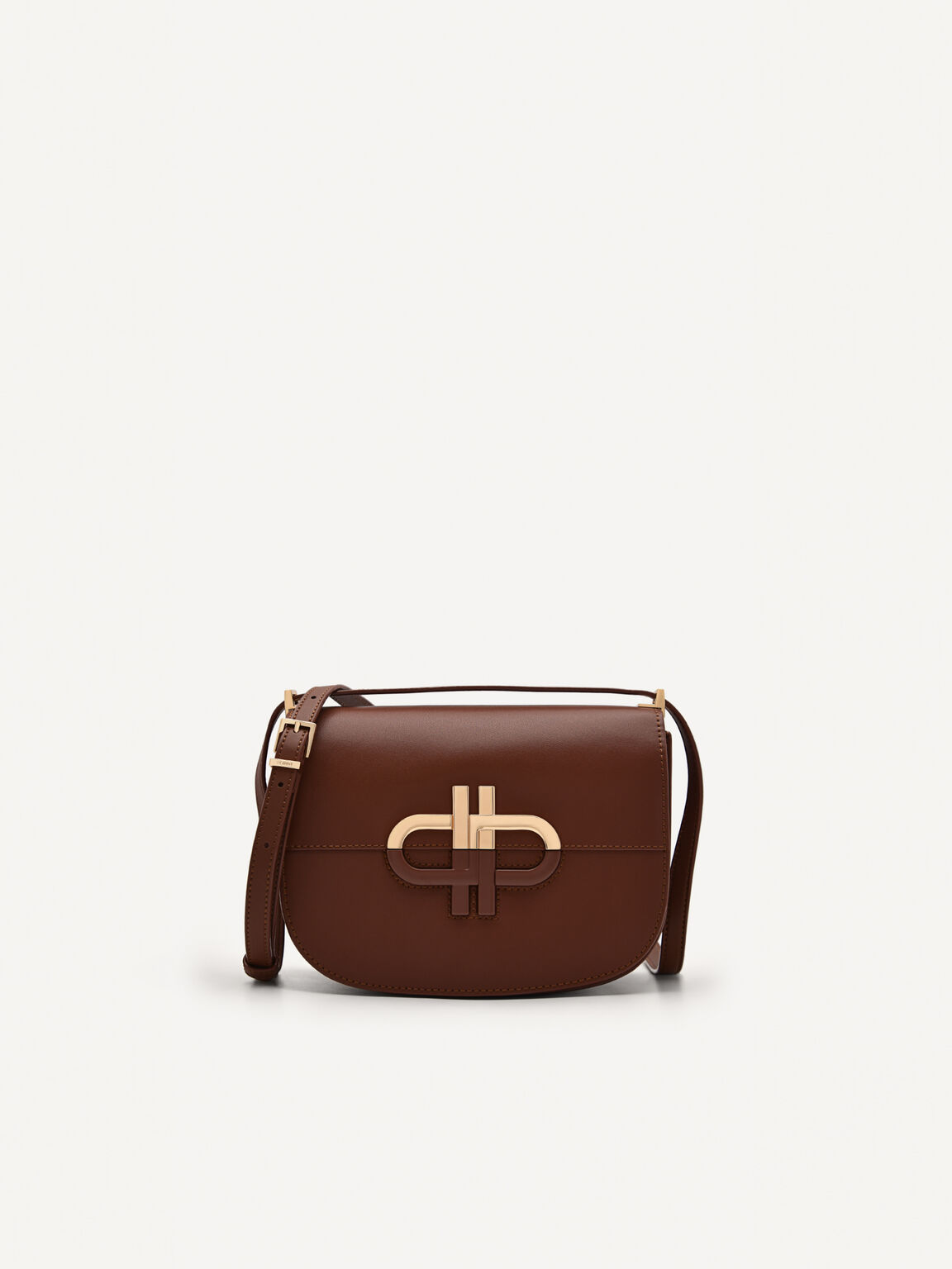 PEDRO Icon Leather Shoulder Bag - Dark Brown