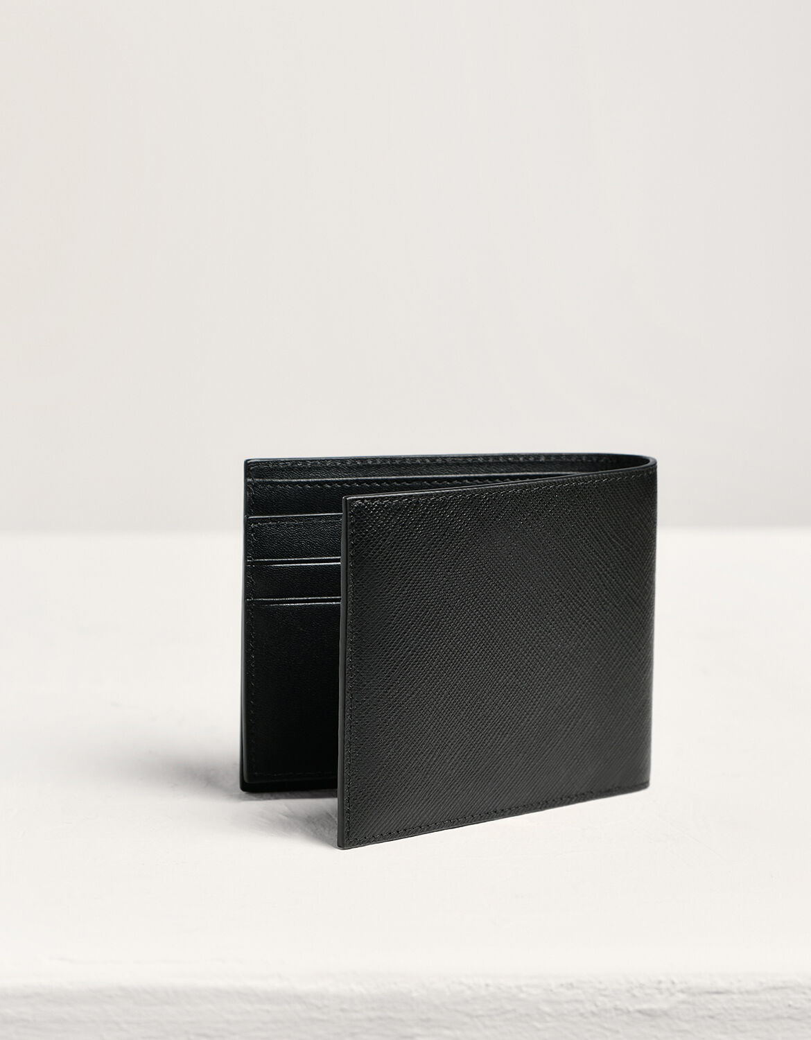 Oliver Leather Bi-Fold Wallet with Insert - Black
