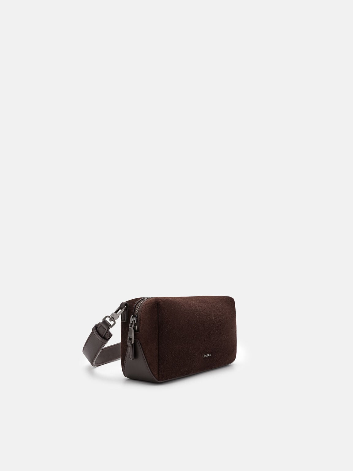 Maven Mini Suede Crossbody Bag, Espresso Brown Suede, hi-res
