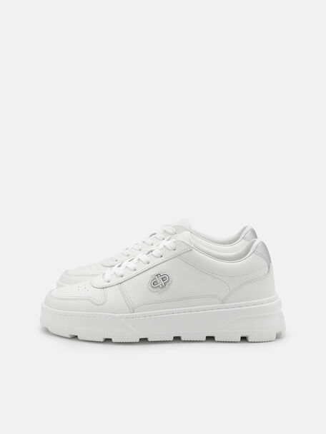 Ravel Leather Sneakers, White, hi-res