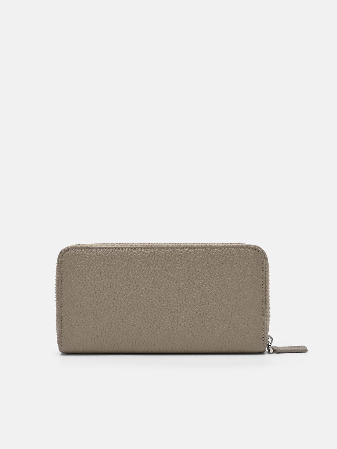 Tumbled Leather Long Wallet, Taupe Tumble, hi-res