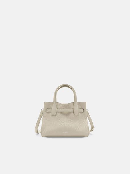 Danielle Small Leather Handbag, Beige Tumble, hi-res