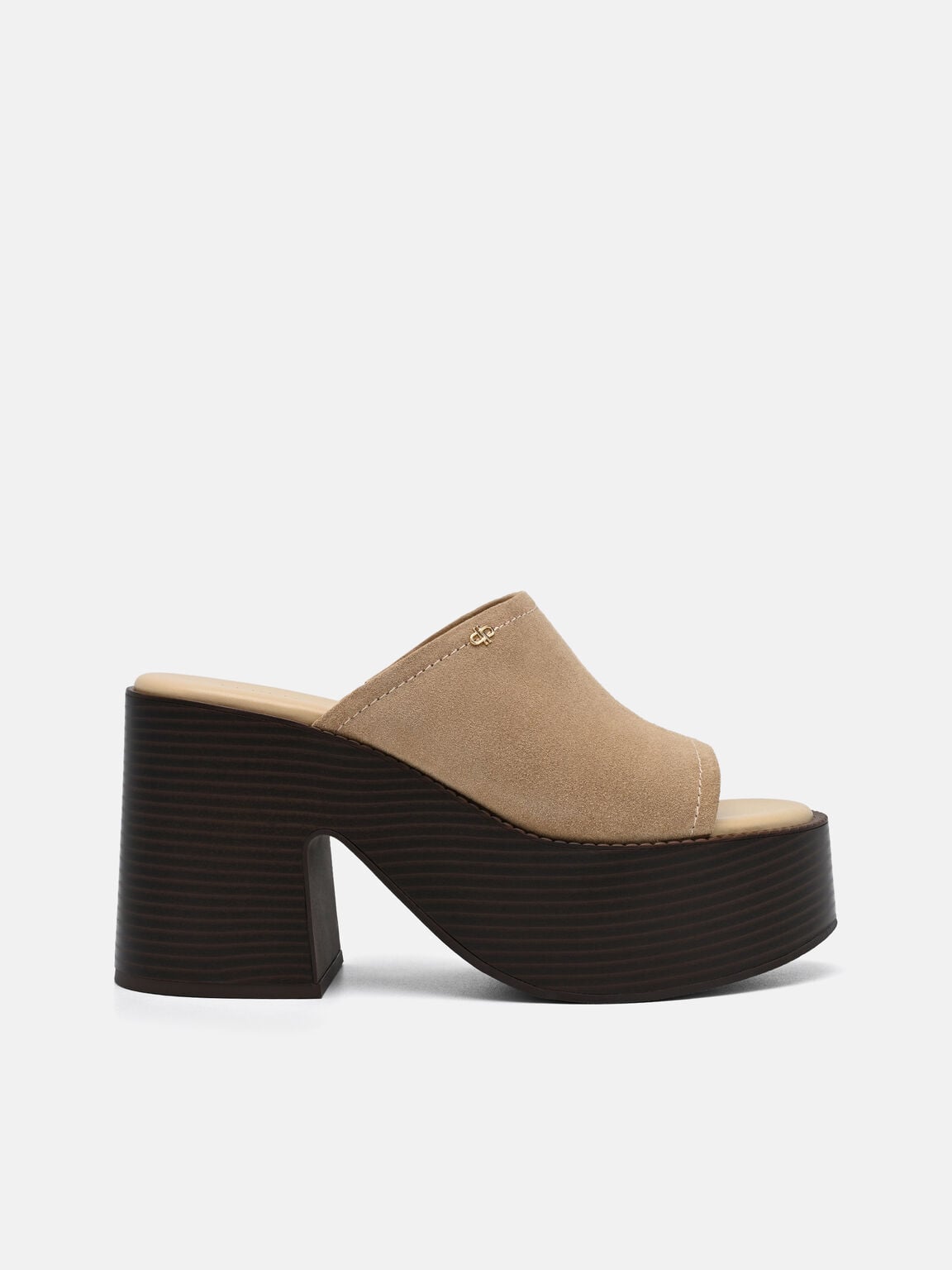 Estella Suede Platform Wedge Sandals, Sand, hi-res