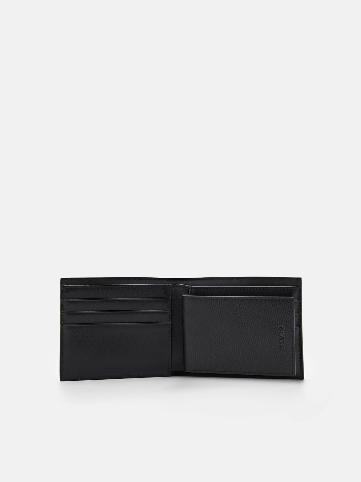 Leather Bi-Fold Insert Wallet, Black, hi-res