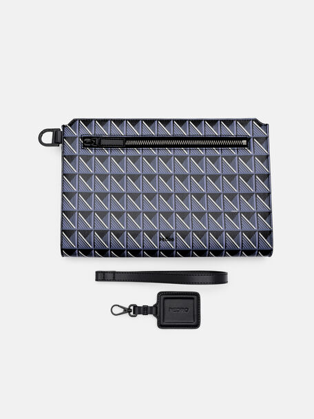 Clutch phom chữ nhật Bastian Axxis, Blue Canvas, hi-res
