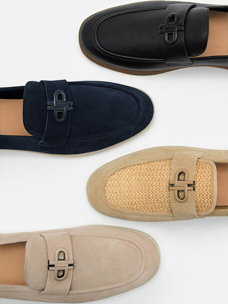 PEDRO Icon Suede Loafers, Sand, hi-res