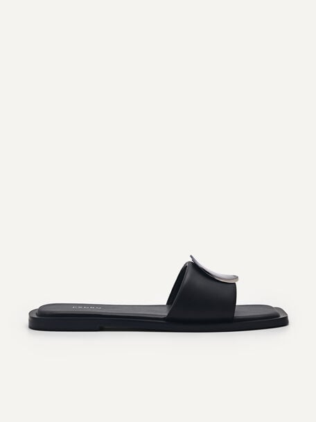 Vibe Square Toe Sandals, Black