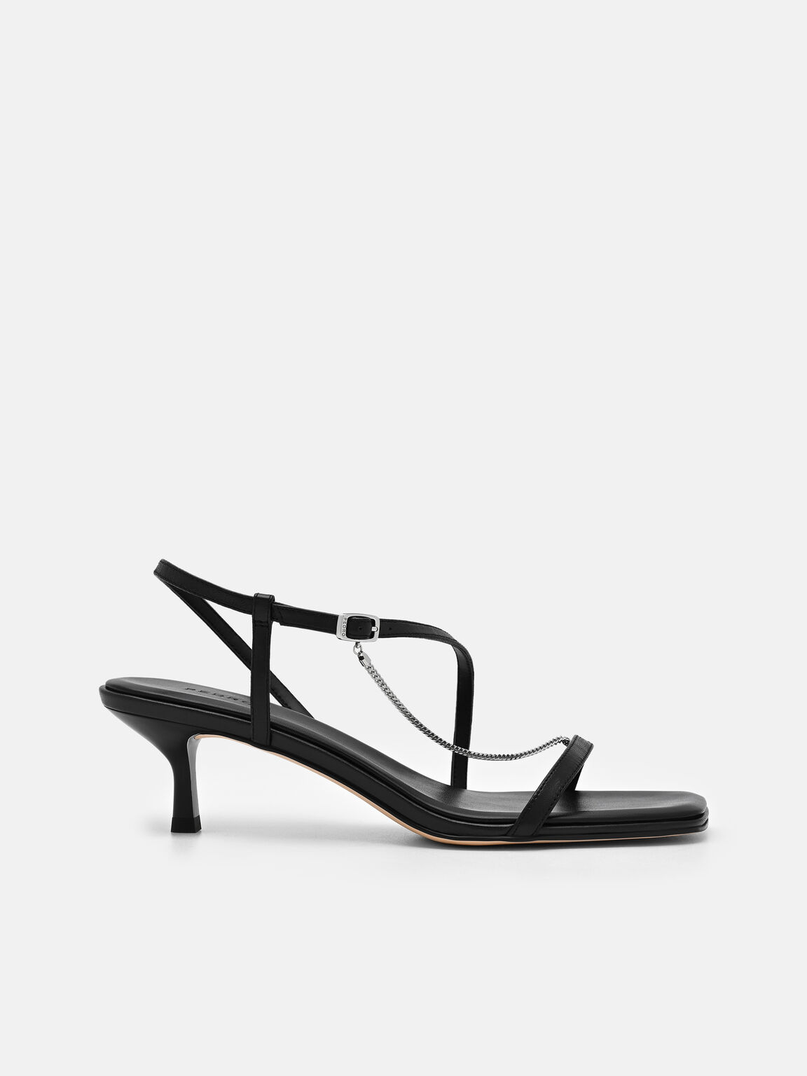 Marland Leather Heel Sandals, Black, hi-res