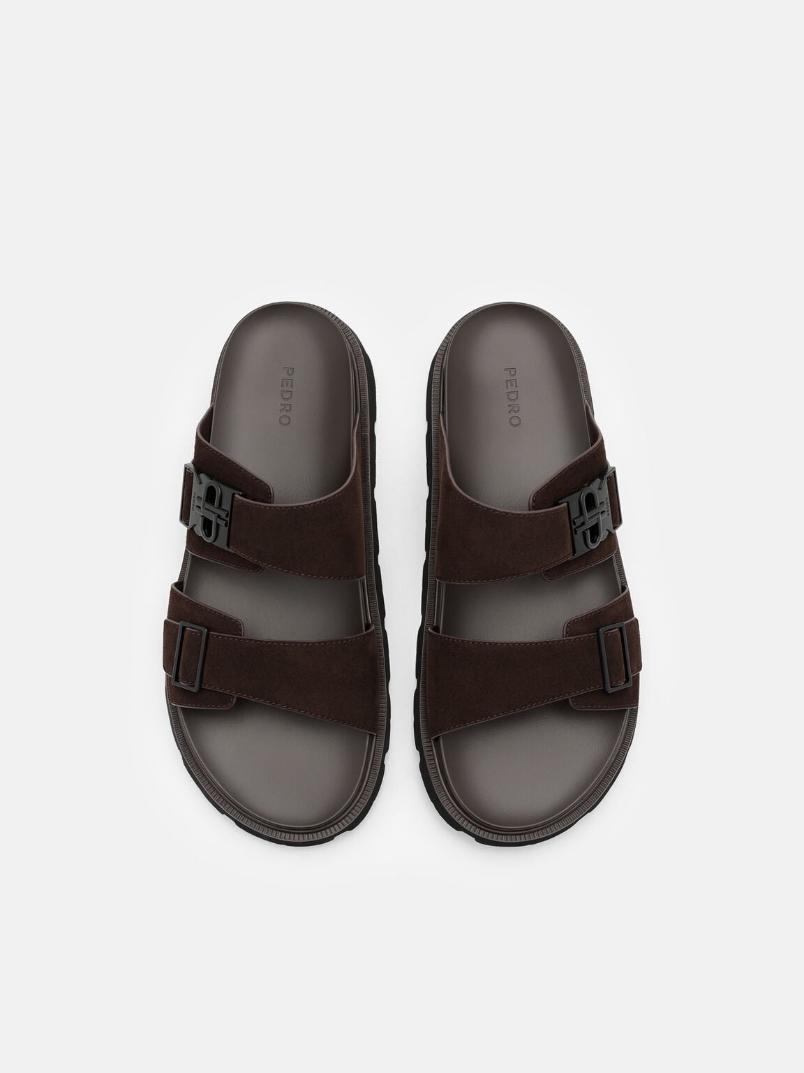 D&eacute;p quai ngang đế bệt, Dark Brown Suede, hi-res