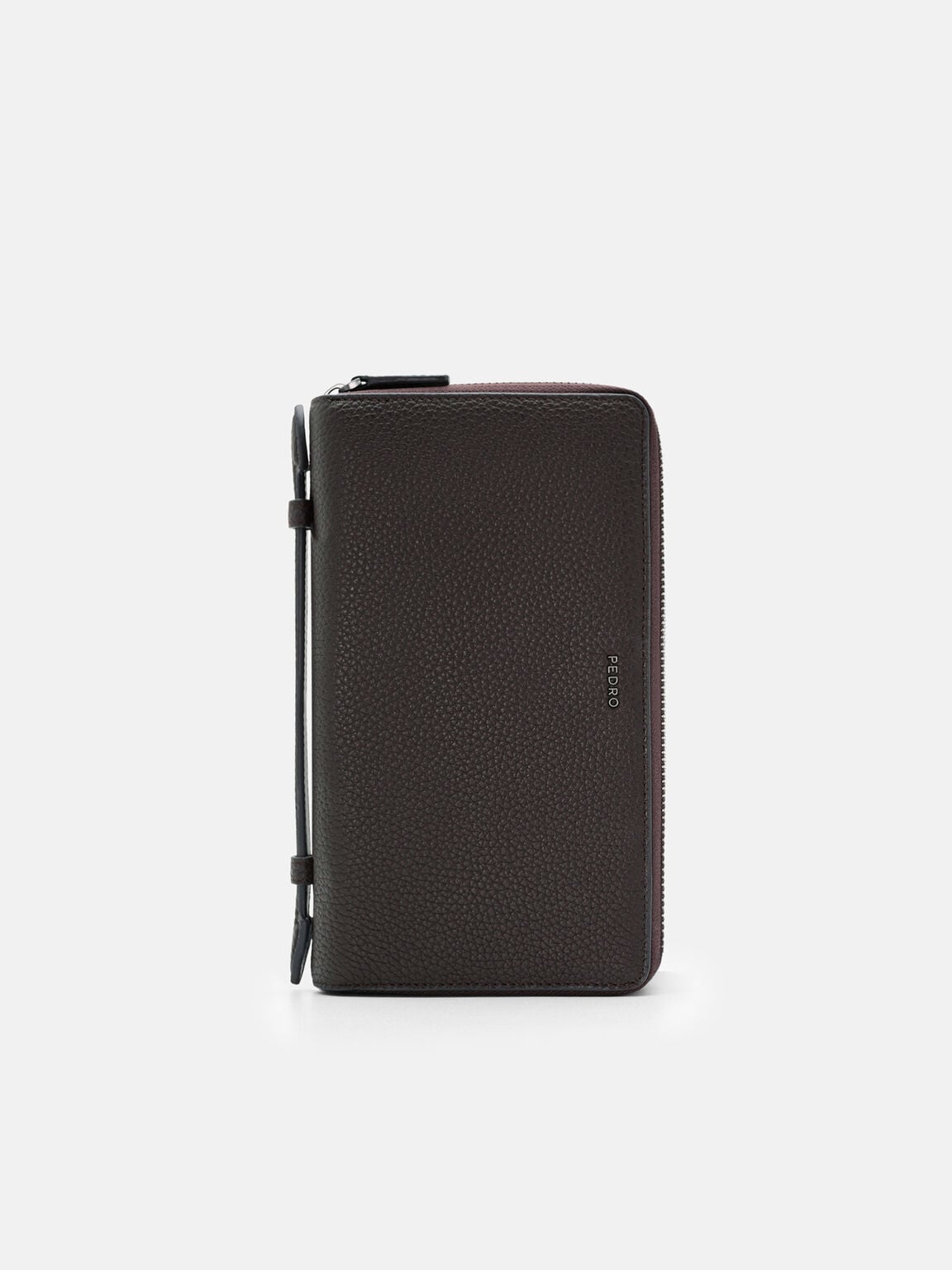 Tumbled Leather Travel Organizer, Espresso Brown Tumble, hi-res