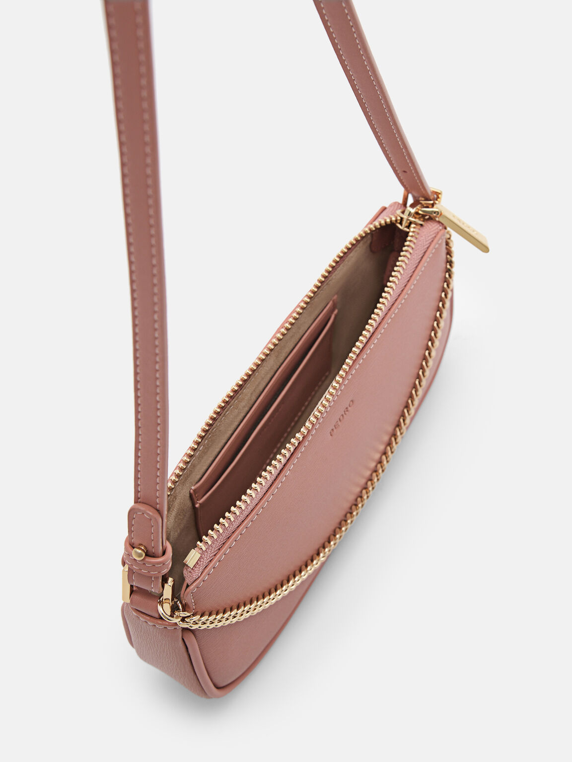 Maddy Leather Pouch, Blush, hi-res