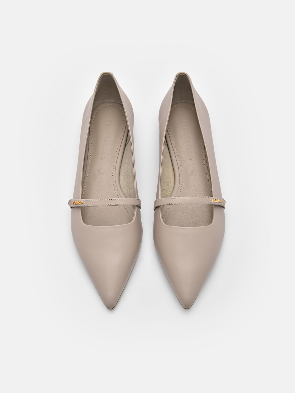 PEDRO Studio Amerie Leather Mary Janes, Taupe