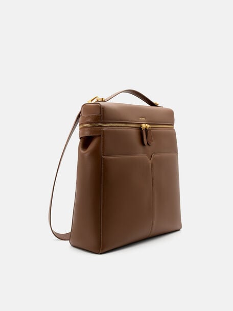 Alyssa Tumbled Leather Backpack, Brown Tumble, hi-res