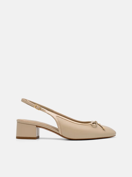 Anna Leather Mary Jane Pumps, Sand, hi-res