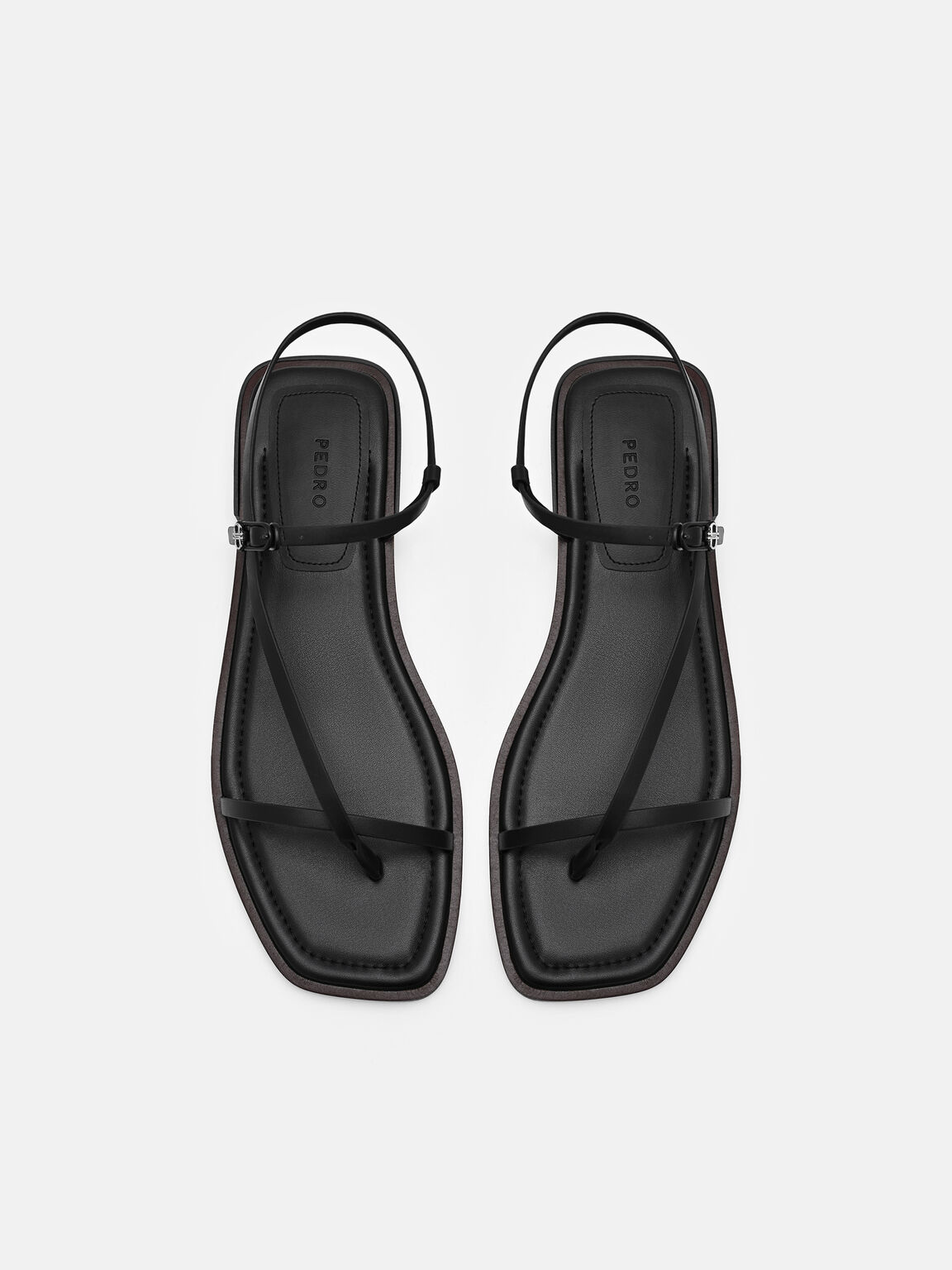 Gi&agrave;y sandals đế bệt Ashby, Đen, hi-res