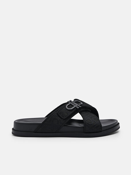 PEDRO Icon Cross Sandals, Black, hi-res