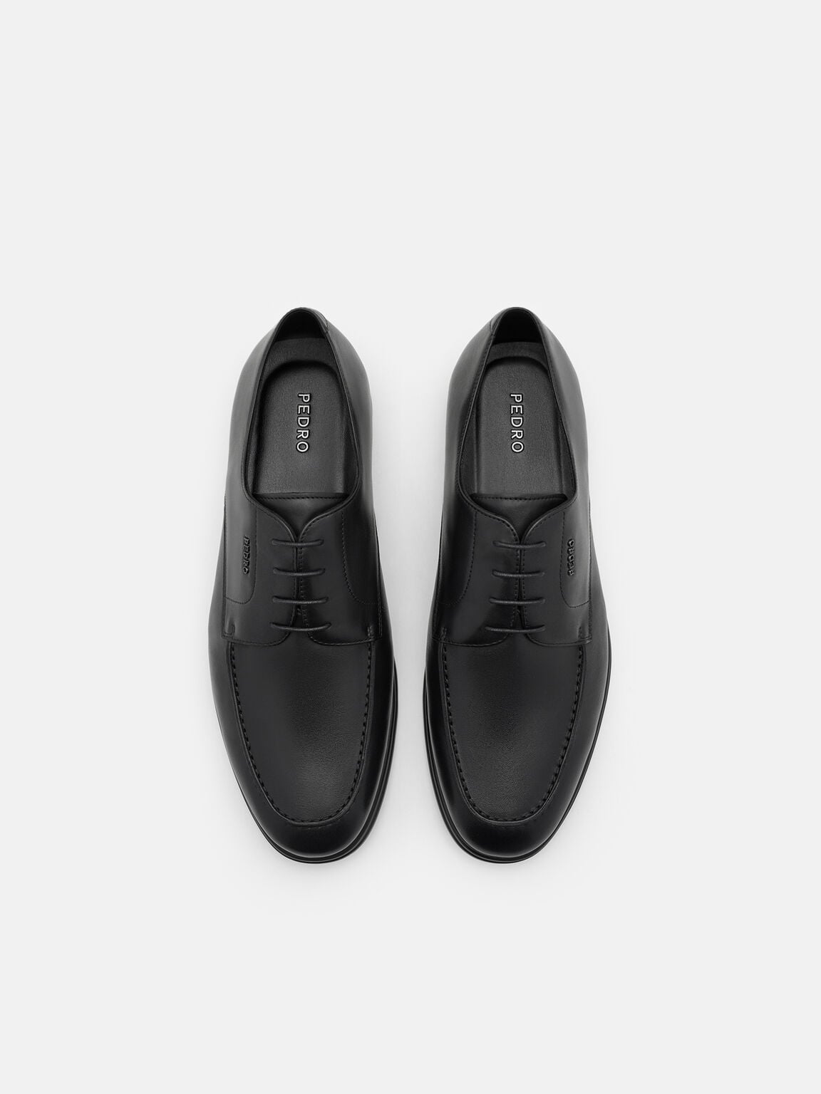 Gi&agrave;y t&acirc;y mũi tr&ograve;n Burnished Leather, Đen b&oacute;ng, hi-res