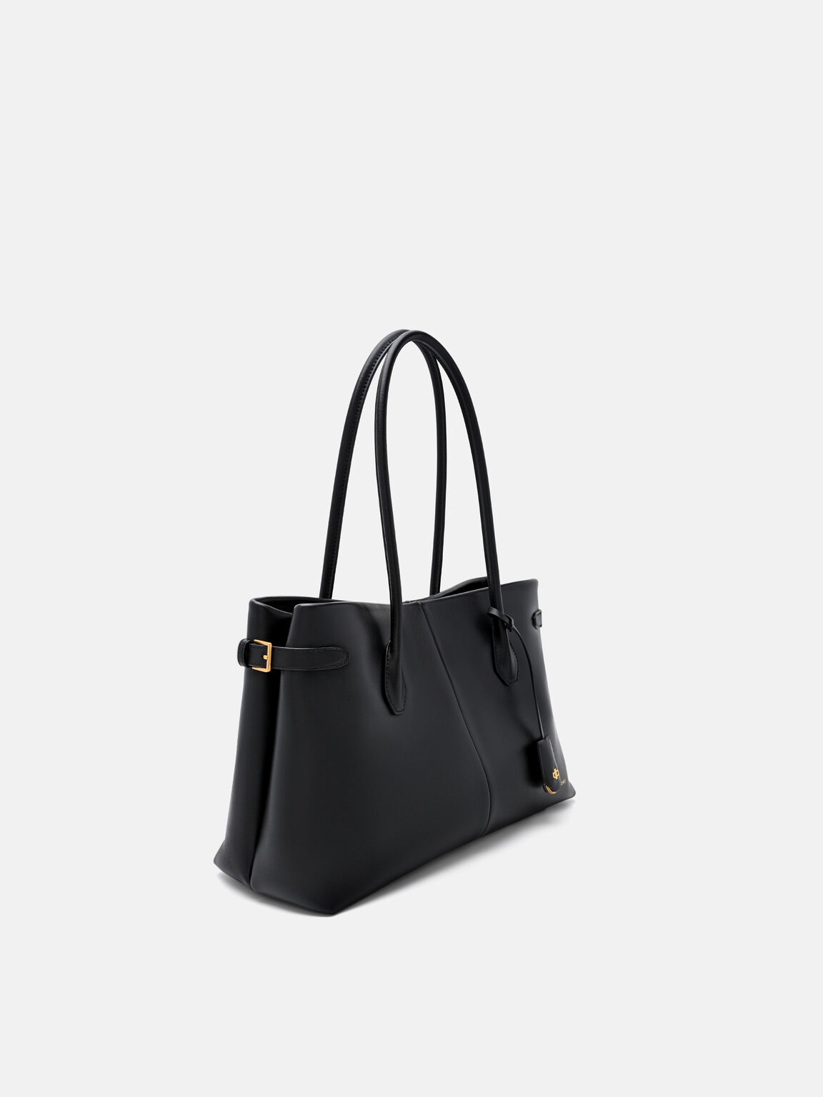 Laurel Leather Handbag, Black, hi-res
