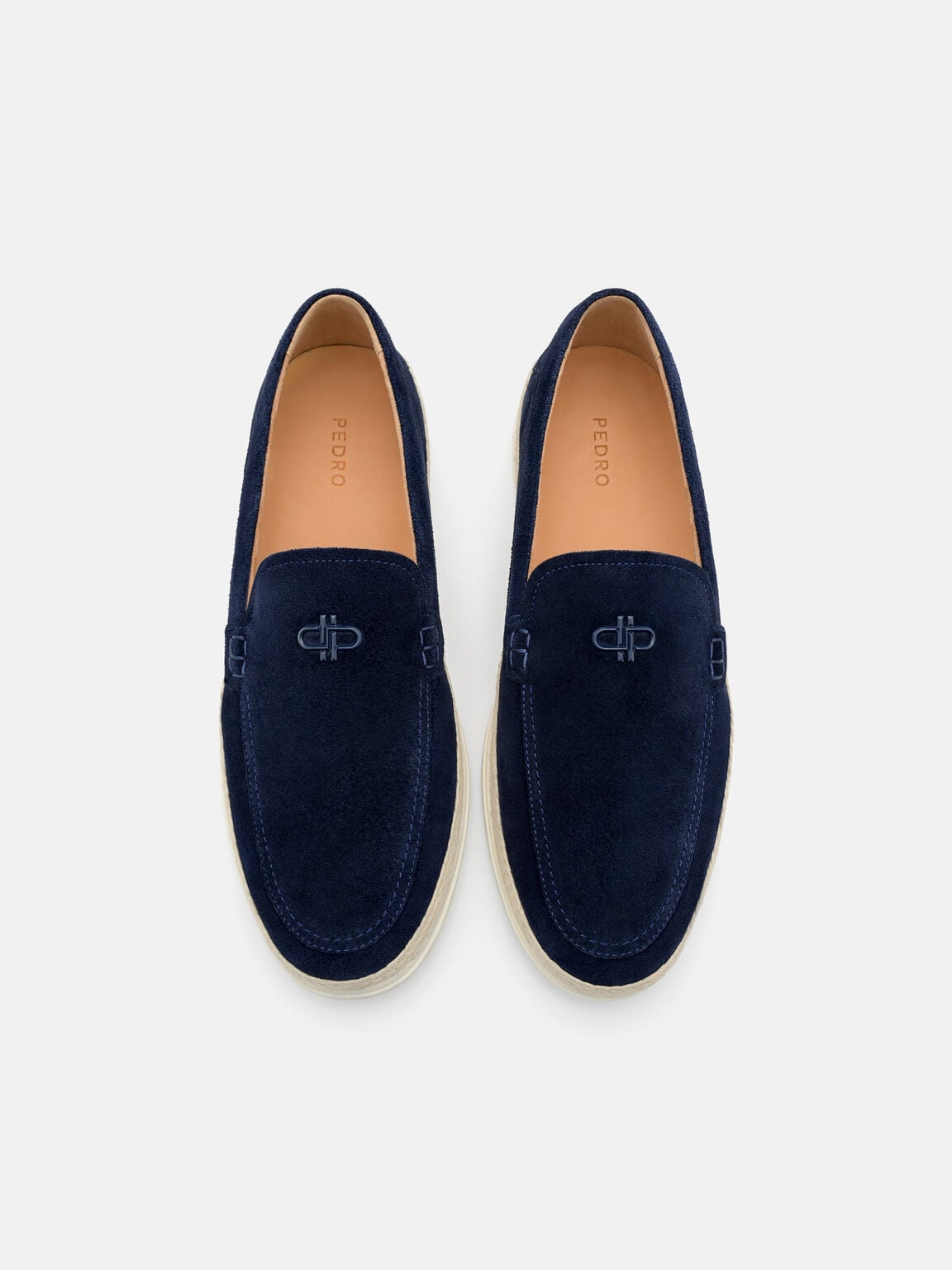 Gi&agrave;y lười mũi tr&ograve;n Vito Suede, Xanh navy, hi-res