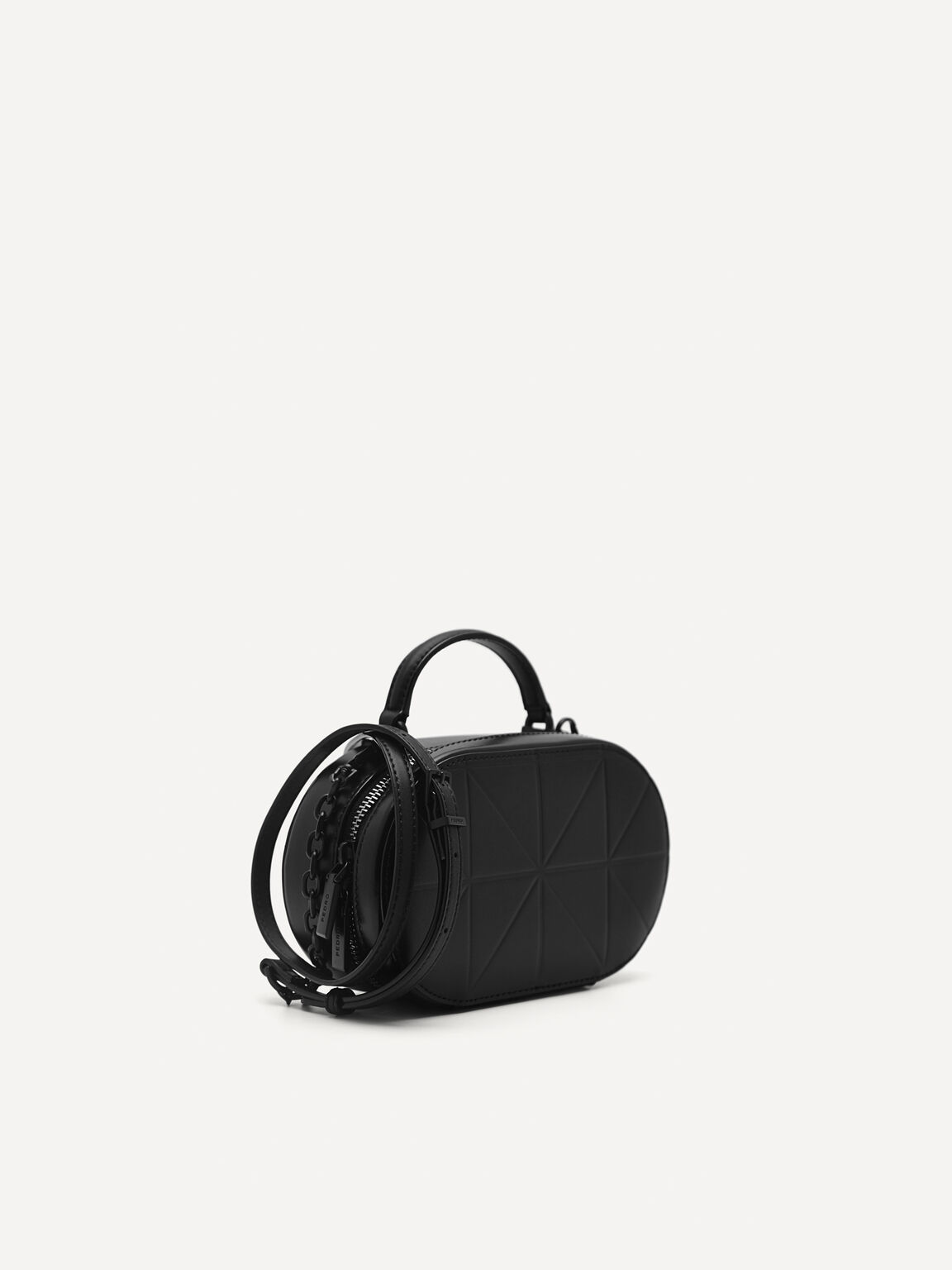 PEDRO Studio Cara Leather Mini Shoulder Bag in Pixel, Black, hi-res