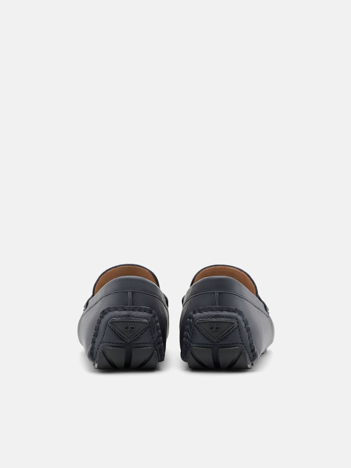 Gi&agrave;y lười mũi vu&ocirc;ng Alistair Leather, Navy Denim, hi-res