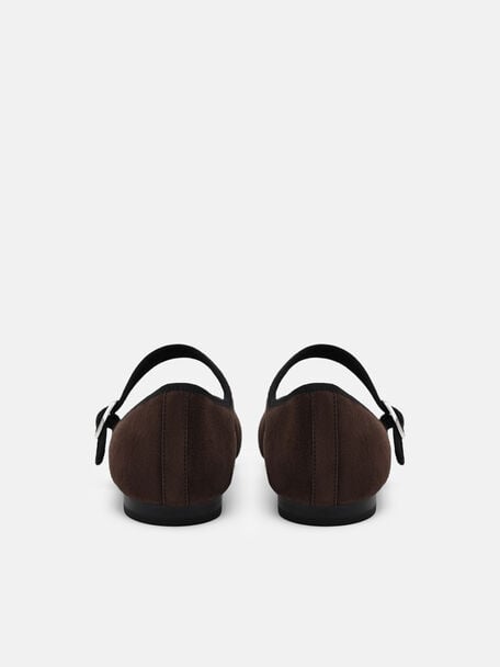 Gi&agrave;y b&uacute;p b&ecirc; đế thấp Alina, Dark Brown Suede, hi-res