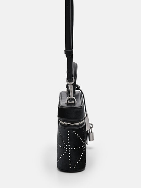 Ari Shoulder Bag in Pixel, Black, hi-res