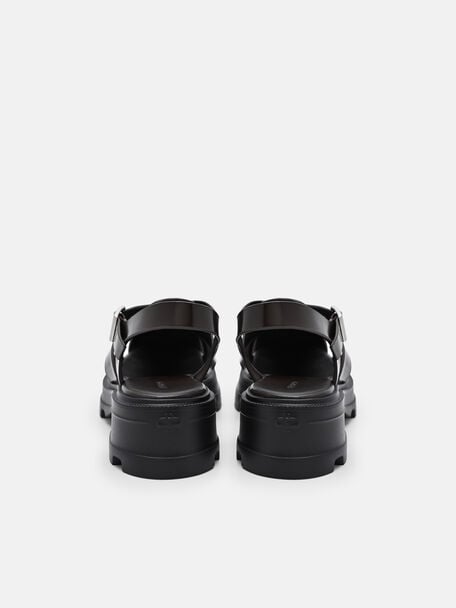 Gi&agrave;y sandals mũi tr&ograve;n Verlin, Dark Brown Box, hi-res