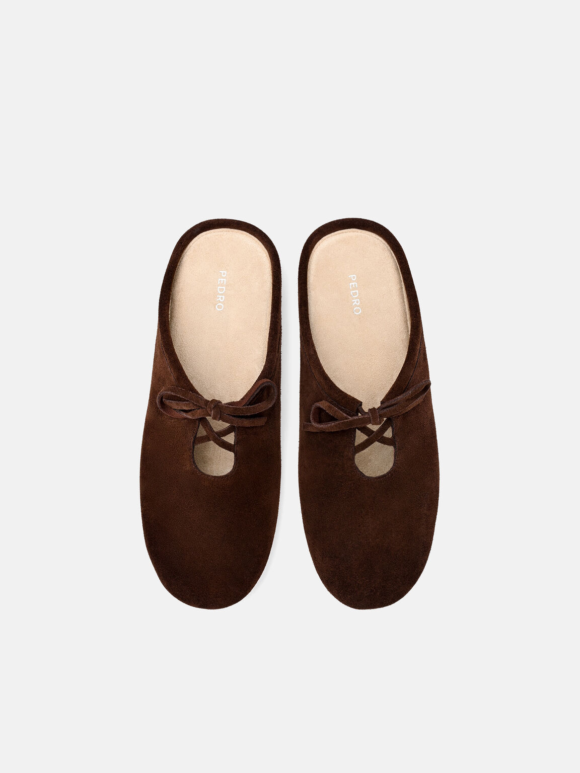 Elise Suede Mules, Dark Brown Suede, hi-res