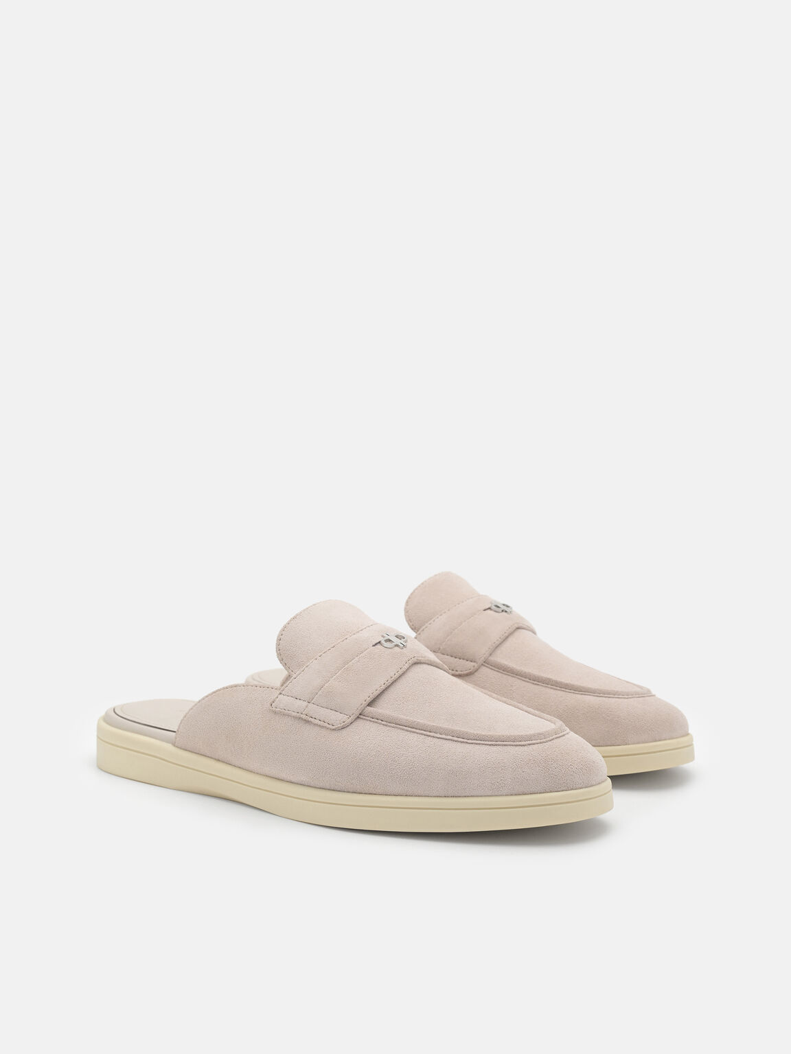 Gi&agrave;y mules đế bệt Roam, Beige Suede, hi-res