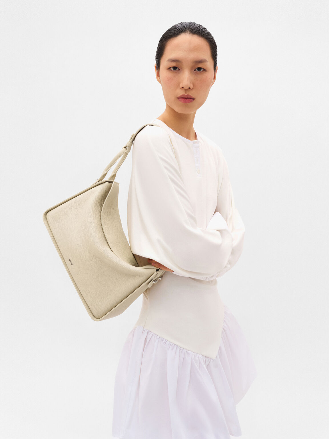 T&uacute;i đeo vai chữ nhật Demi Maxi, Beige Tumble, hi-res