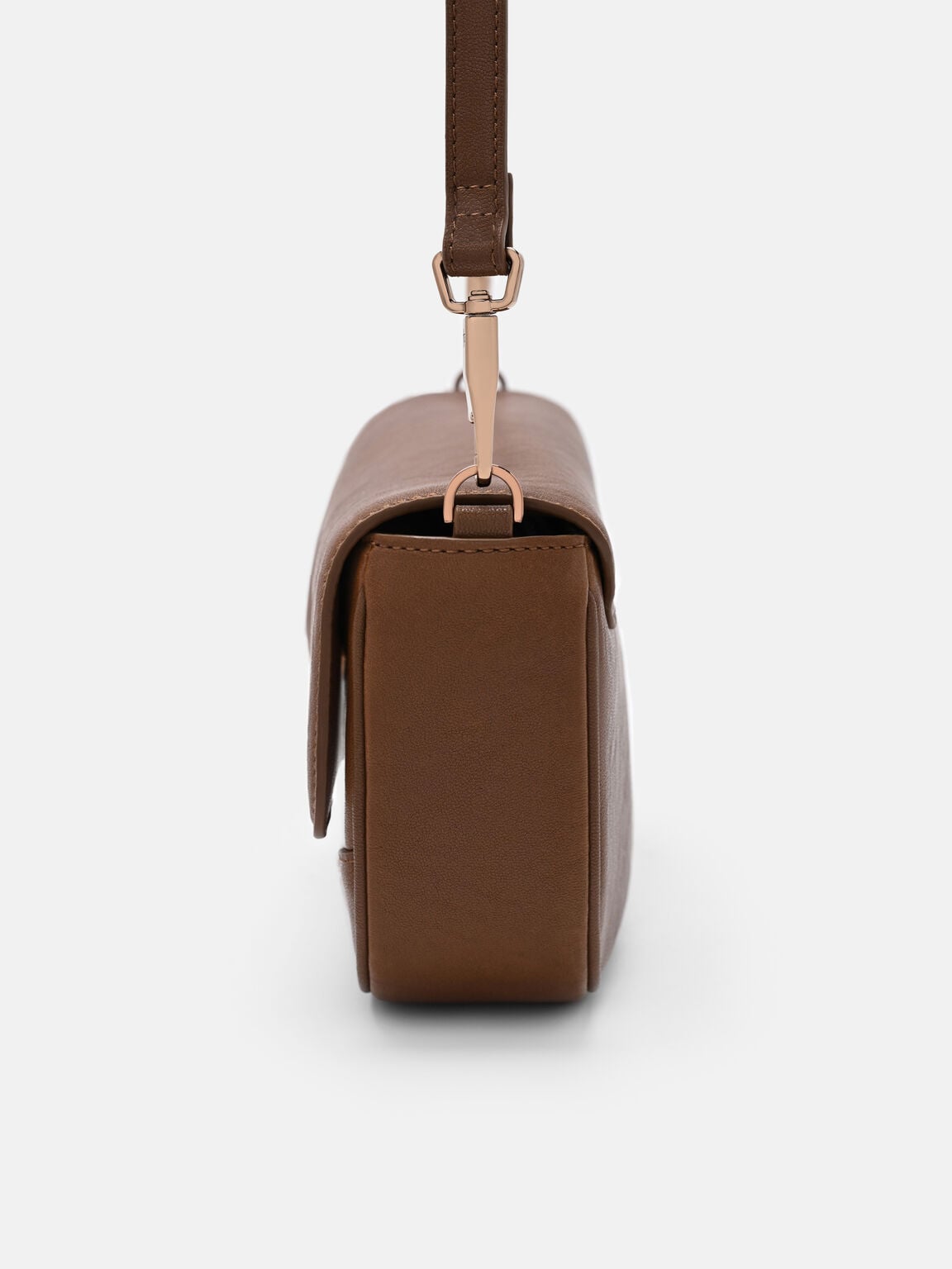 Willow Leather Shoulder Bag, Brown, hi-res