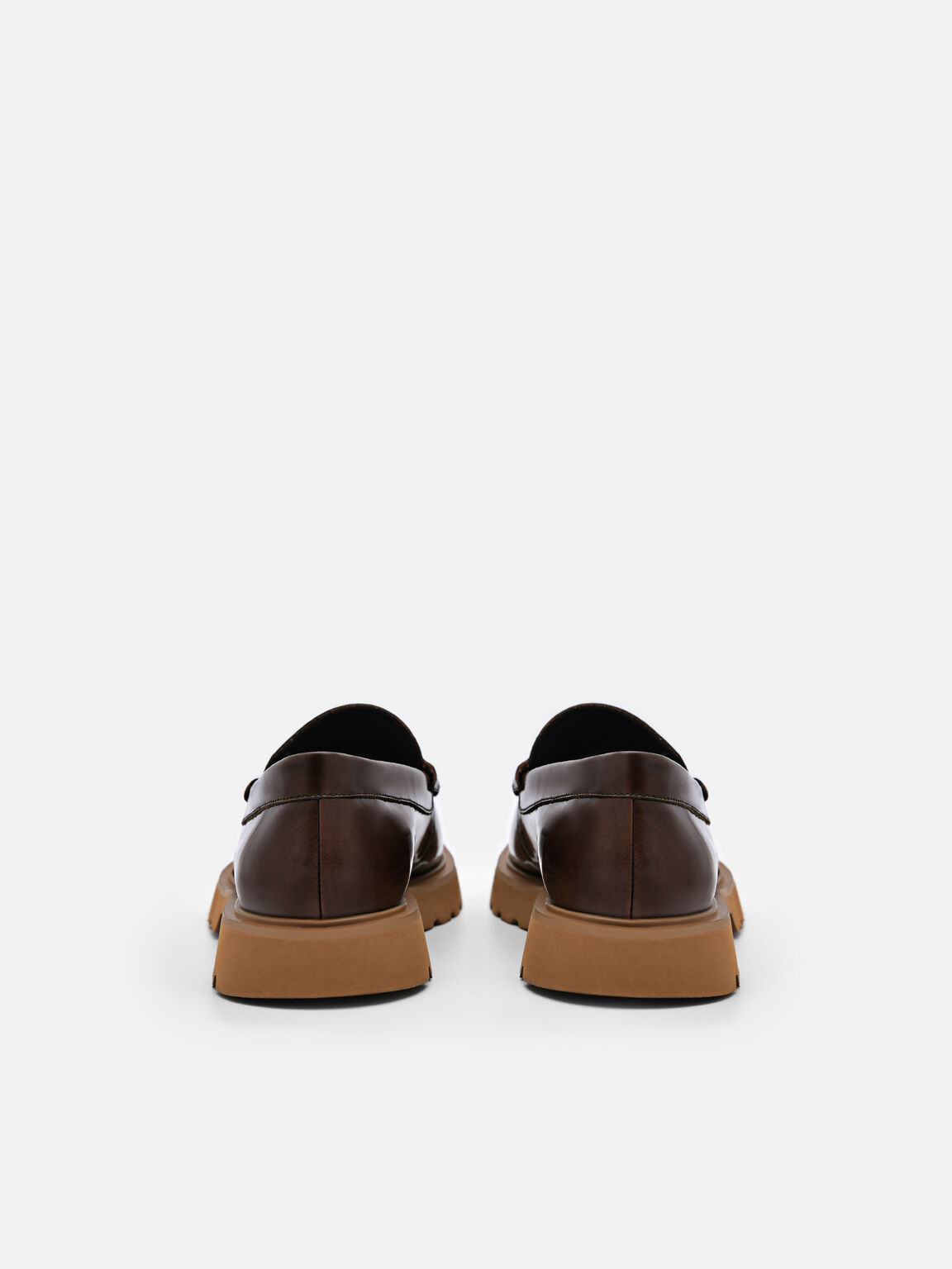 Giày lười đế thấp Icon Leather, Nâu Đậm, hi-res
