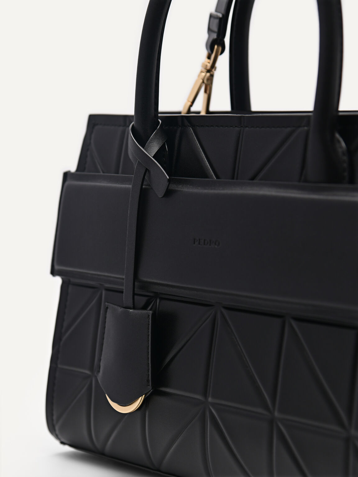PEDRO Studio Bella Leather Handbag in Pixel, Black, hi-res