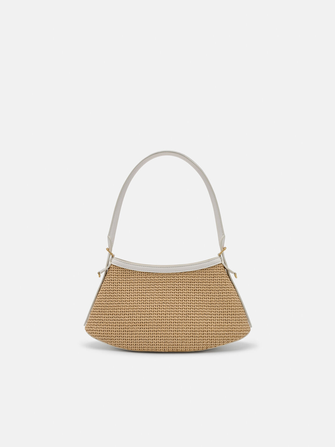Nikki Raffia Shoulder Bag, Natural Raffia, hi-res