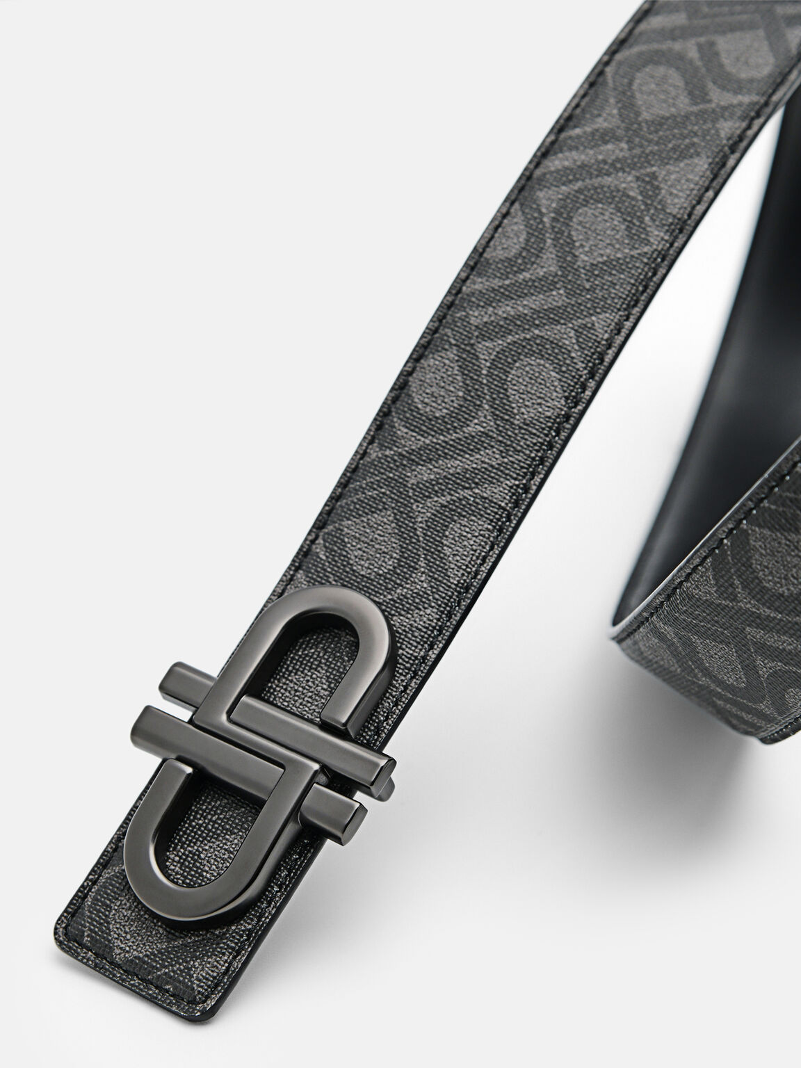 PEDRO Icon Leather Reversible Tang Belt, Black, hi-res