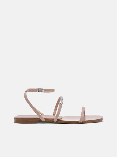 Gi&agrave;y sandals đế bệt Lia, Nude, hi-res