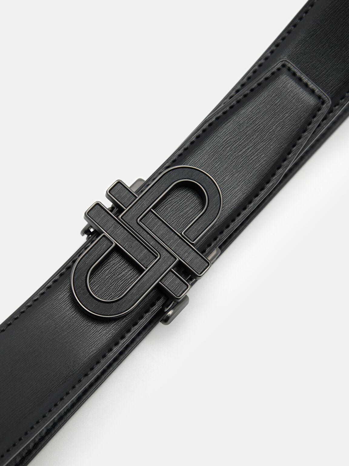 Thắt lưng bản vừa Icon Leather Automatic, Đen, hi-res