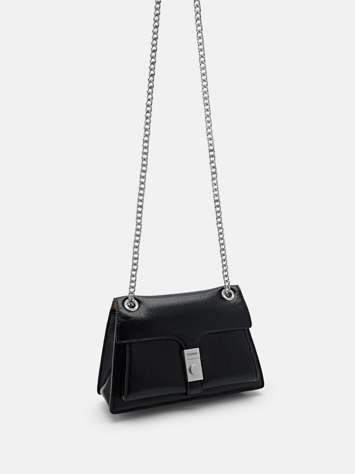 PEDRO Studio Farida Leather Mini Shoulder Bag, Black, hi-res