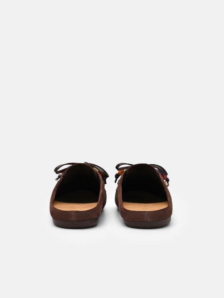 Dee Suede Mules, Dark Brown Suede, hi-res