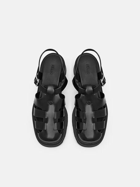 Gi&agrave;y sandals mũi tr&ograve;n Verlin, Black Box, hi-res